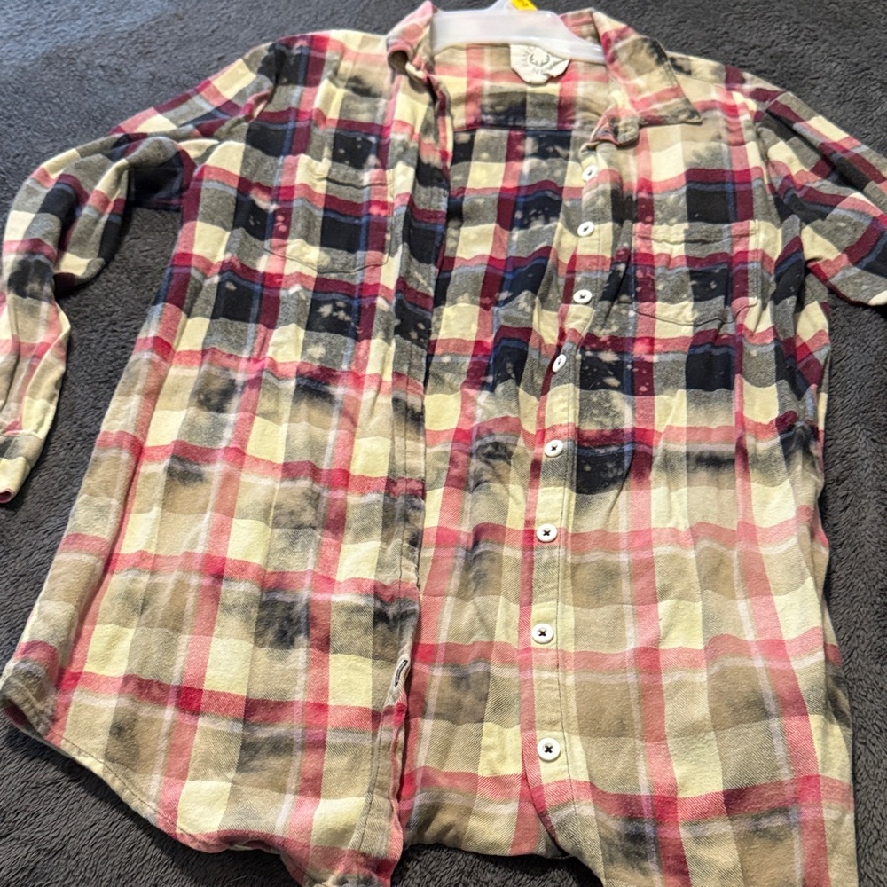 Fantastic Fawn Plaid Button Down Shirt - Pink, Black, Cream